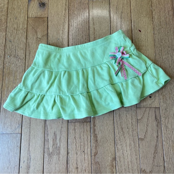 Gymboree Other - VINTAGE Y2K GYMBOREE LIME GREEN TIERED RIBBON ACCENT SKIRT SIZE 18/24 MONTHS